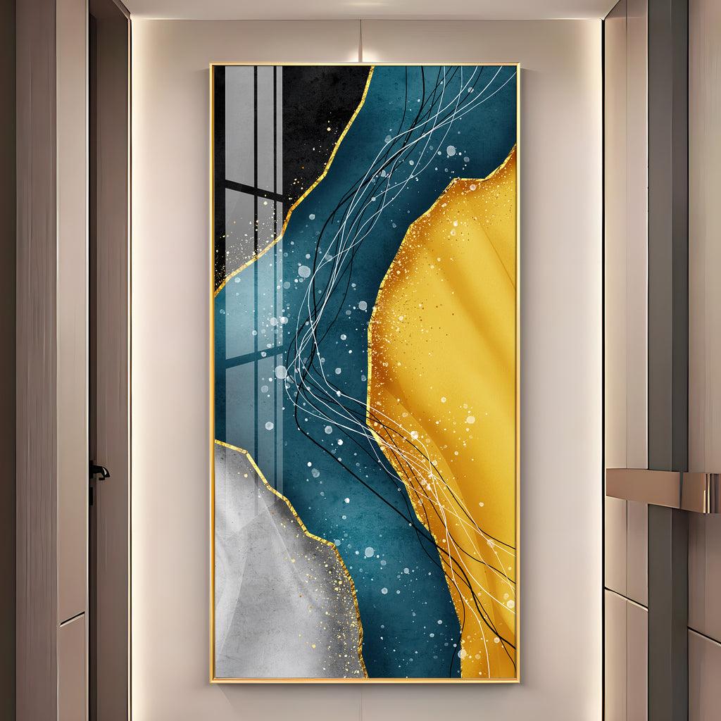 Luxurious Nordic Waves Vertical Wall Art in Premium Acrylic - Decor Mantra 
