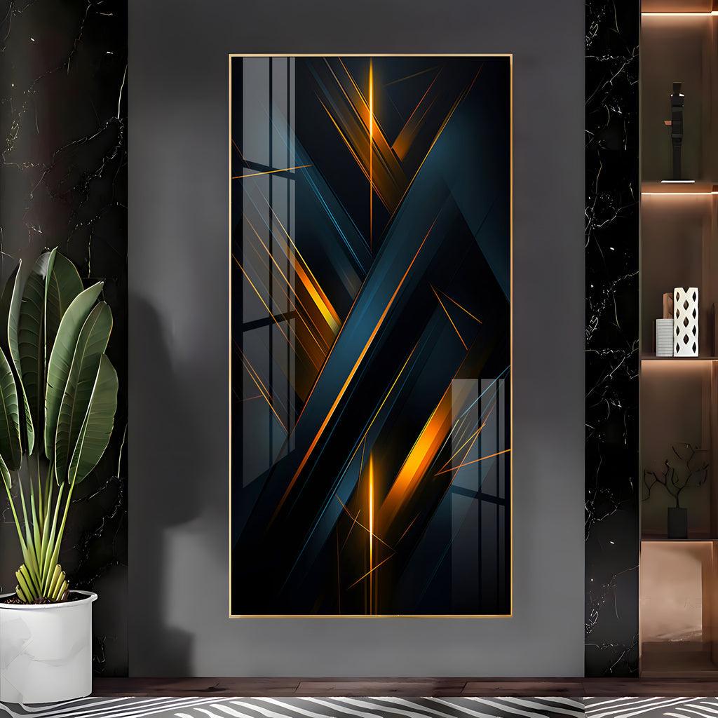 Elegant Abstract Modern Entrance Acrylic Vertical Wall Art - Decor Mantra 