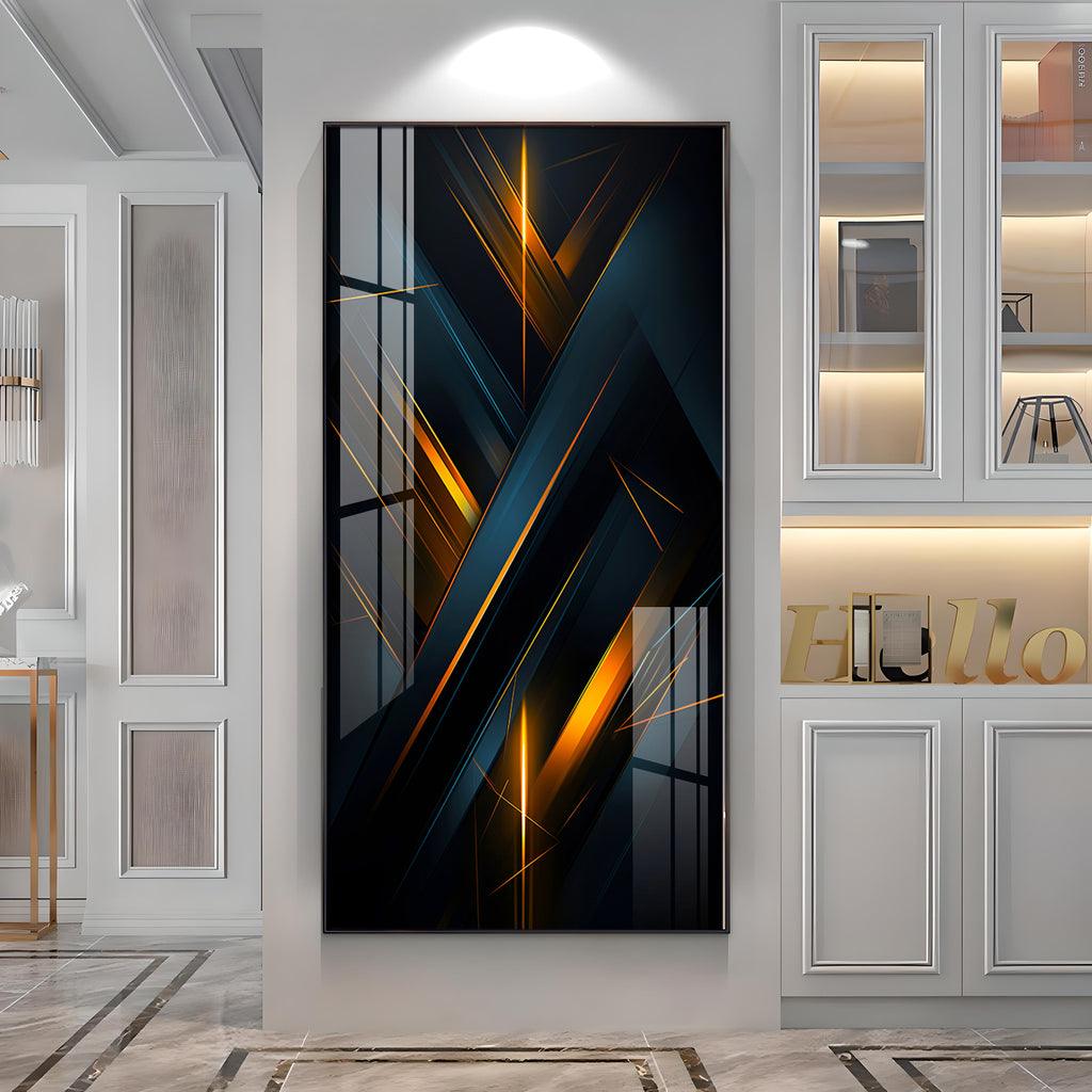Elegant Abstract Modern Entrance Acrylic Vertical Wall Art - Decor Mantra 