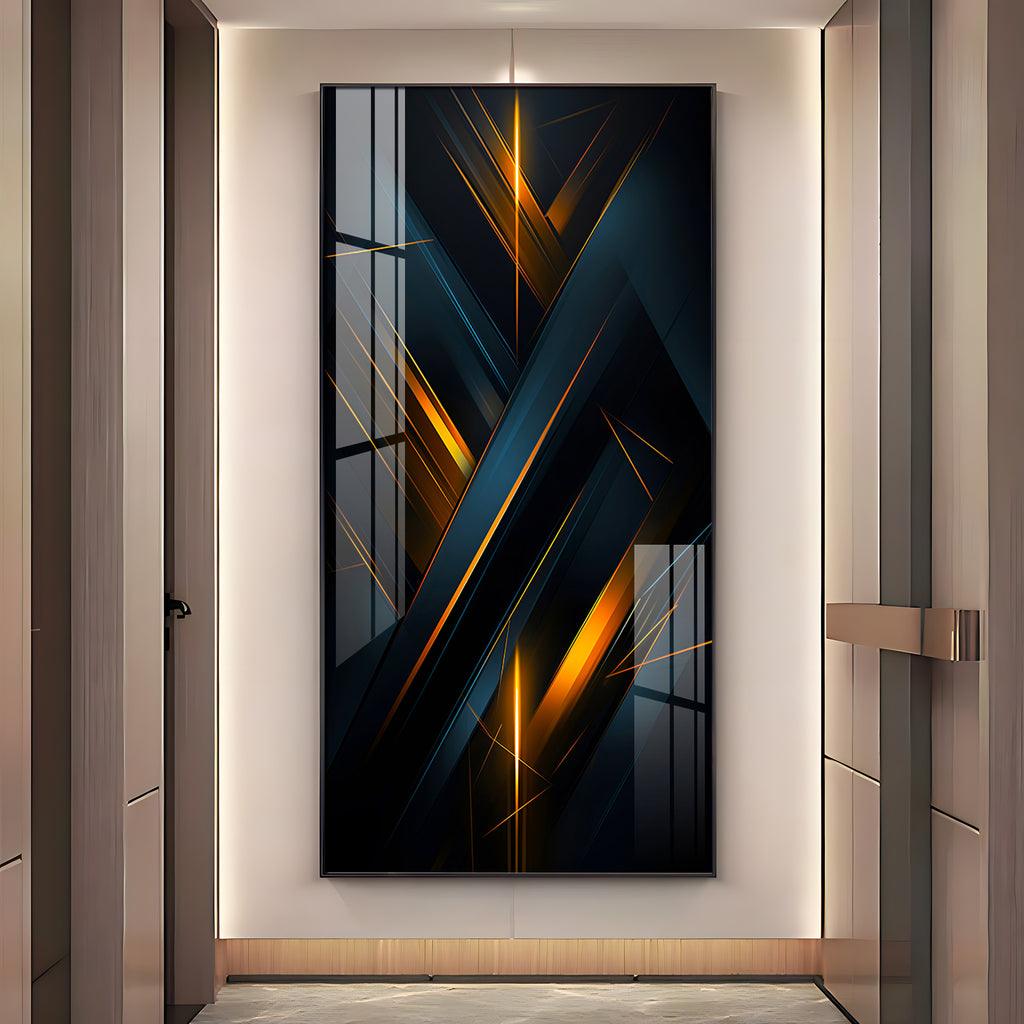 Elegant Abstract Modern Entrance Acrylic Vertical Wall Art - Decor Mantra 