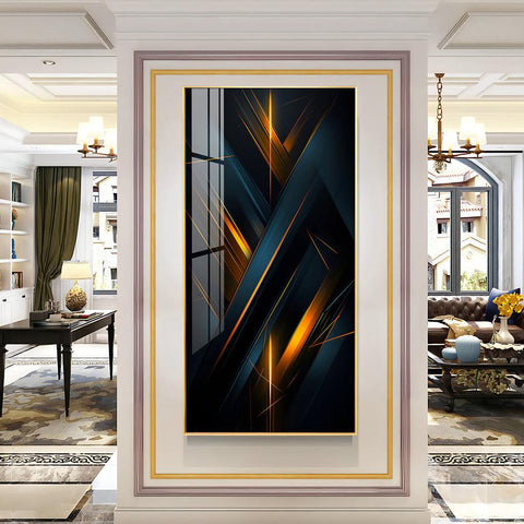 Elegant Abstract Modern Entrance Acrylic Vertical Wall Art - Decor Mantra 