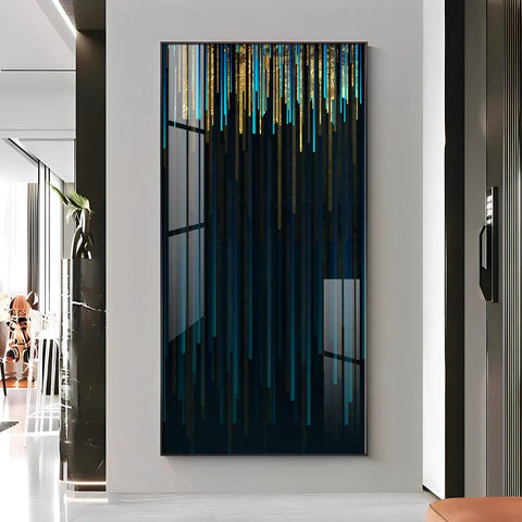 Modern Line Geometric Vertical Wall Art in Premium Acrylic - Decor Mantra 