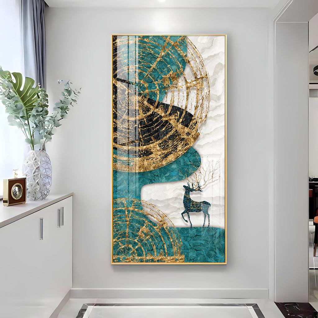 Elegant Modern Simple Creative Elk Acrylic Vertical Wall Art - Decor Mantra 