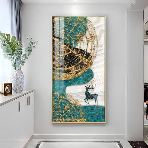 Elegant Modern Simple Creative Elk Acrylic Vertical Wall Art - Decor Mantra 