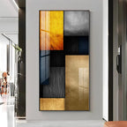 Elegant Modern Minimalist Geometric Acrylic Vertical Wall Art - Decor Mantra 