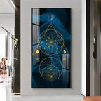 Vertical Acrylic Wall Art with Modern Minimalist Geometric Design - Decor Mantra 