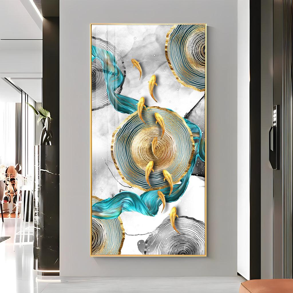 Goldfish Sanctuary Vertical Wall Art in Premium Acrylic - Decor Mantra 