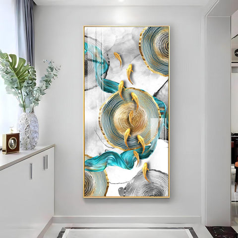 Goldfish Sanctuary Vertical Wall Art in Premium Acrylic - Decor Mantra 
