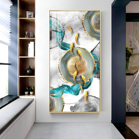 Goldfish Sanctuary Vertical Wall Art in Premium Acrylic - Decor Mantra 