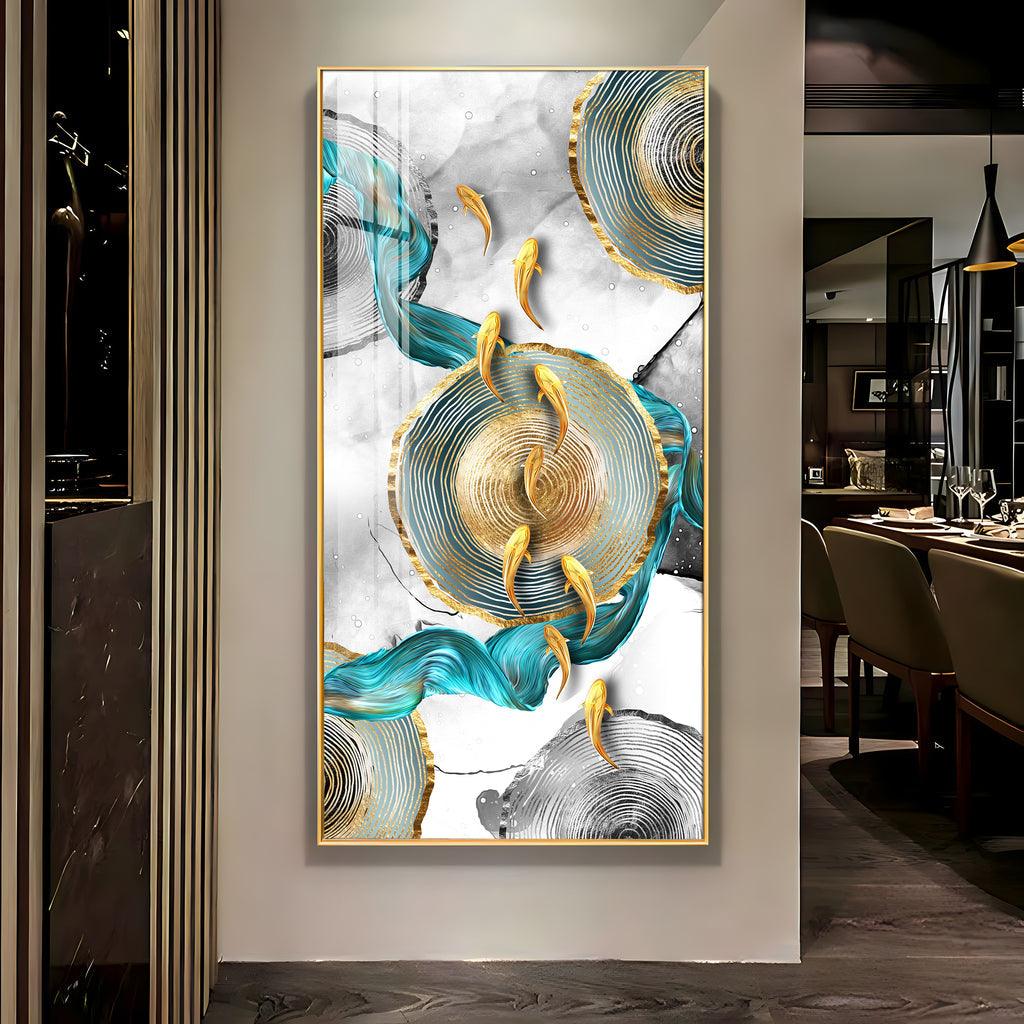 Goldfish Sanctuary Vertical Wall Art in Premium Acrylic - Decor Mantra 