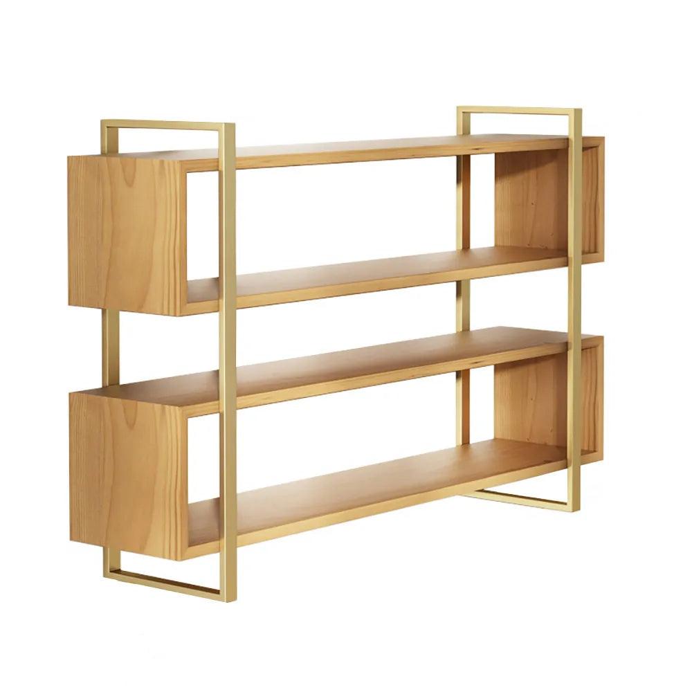 Premium Decorative Joint Designer Bookshelf In Oak Finish - Decor Mantra 