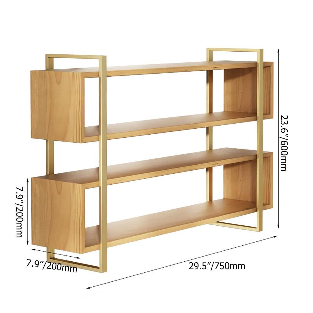 Premium Decorative Joint Designer Bookshelf In Oak Finish - Decor Mantra 