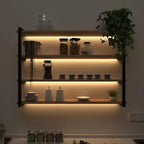 Backlit Wall Shelf Book Shelf In Contemporary Design - Decor Mantra 