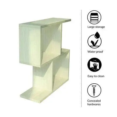 Decorative Shaped Designer Wooden Wall Mounted Shelf - Decor Mantra 