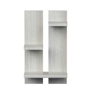 Minimalist Rectangular Shaped Wooden Wall Shelves with White Finish - Decor Mantra 