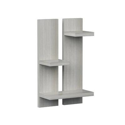 Minimalist Rectangular Shaped Wooden Wall Shelves with White Finish - Decor Mantra 