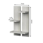 Minimalist Rectangular Shaped Wooden Wall Shelves with White Finish - Decor Mantra 