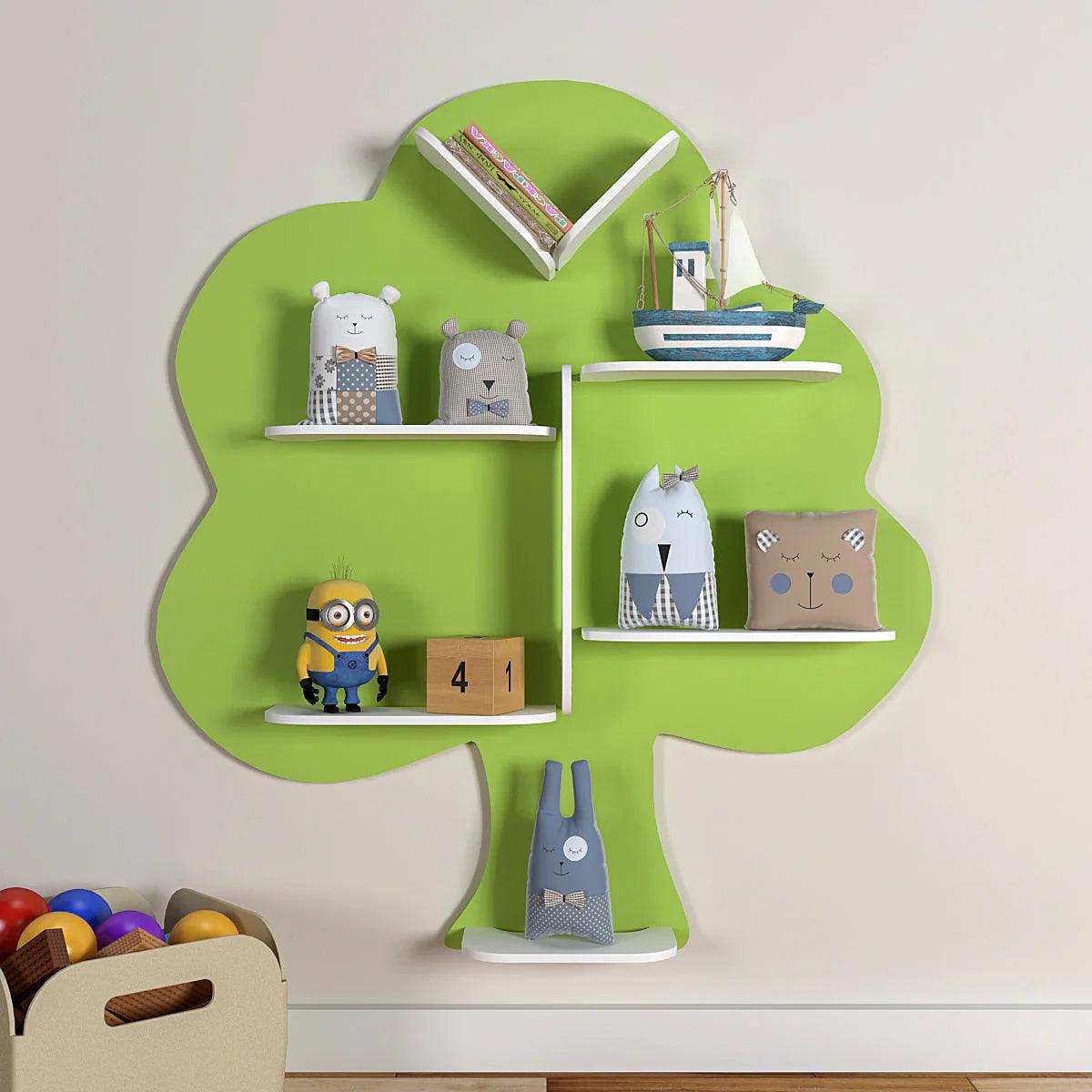 Beautiful Tree Bookshelf Wooden Wall Shelf for Kids - Decor Mantra 