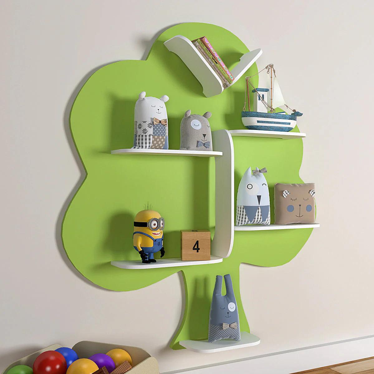 Beautiful Tree Bookshelf Wooden Wall Shelf for Kids - Decor Mantra 