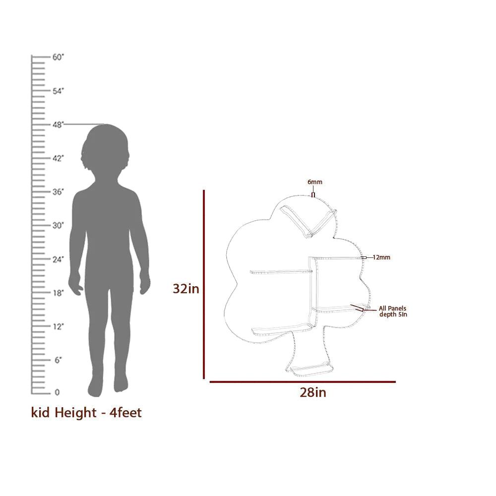 Beautiful Tree Bookshelf Wooden Wall Shelf for Kids - Decor Mantra 