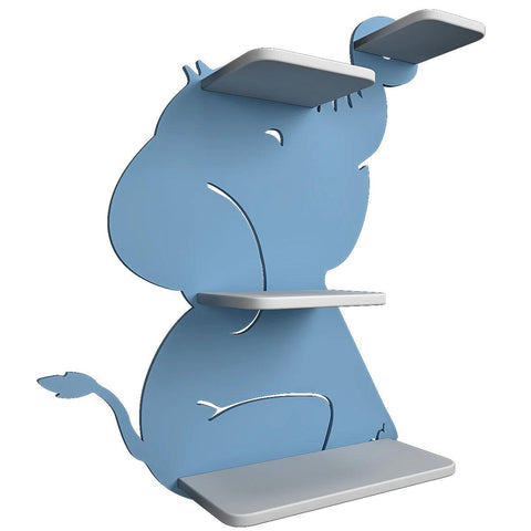 Cute Little Elephant Shape Wooden Wall Shelf for Kids - Decor Mantra 