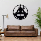 Adiyogi Lord Shiva Premium Backlit Design Wooden Wall Hanging with LED Night Light Walnut Finish - Decor Mantra 