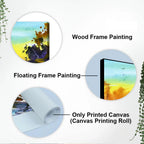 Water Color Landscape of Beautiful Scenery Trees Canvas Wall Painting DECORMANTRA
