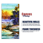 Water Color Landscape of Beautiful Scenery Trees Canvas Wall Painting DECORMANTRA