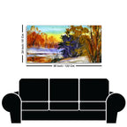 Water Color Landscape of Beautiful Trees Canvas Wall Painting DECORMANTRA