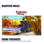 Water Color Landscape of Beautiful Trees Canvas Wall Painting DECORMANTRA