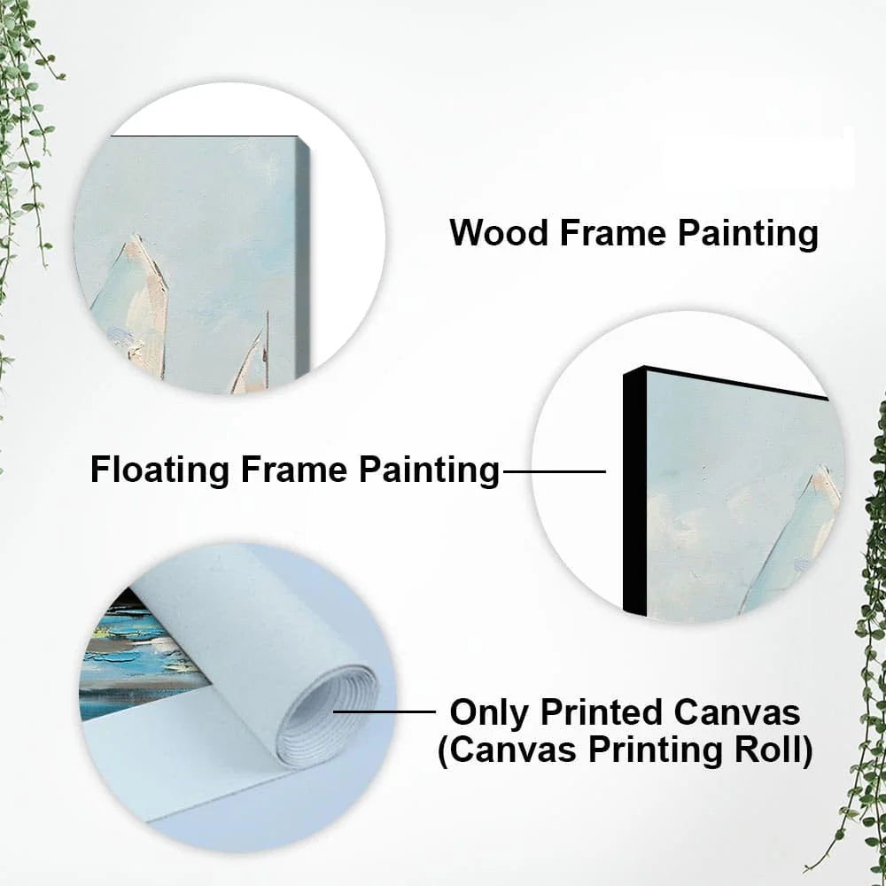 Watercolor Painting of Sailing Boats Premium Canvas Wall Painting DECORMANTRA