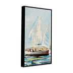 Watercolor Painting of Sailing Boats Premium Canvas Wall Painting DECORMANTRA