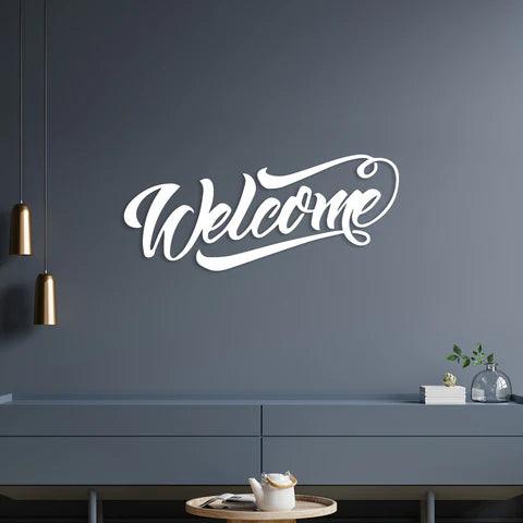 Welcome Metal Wall Art - Decor Mantra 