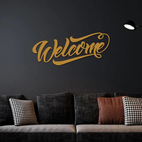 Welcome Metal Wall Art - Decor Mantra 