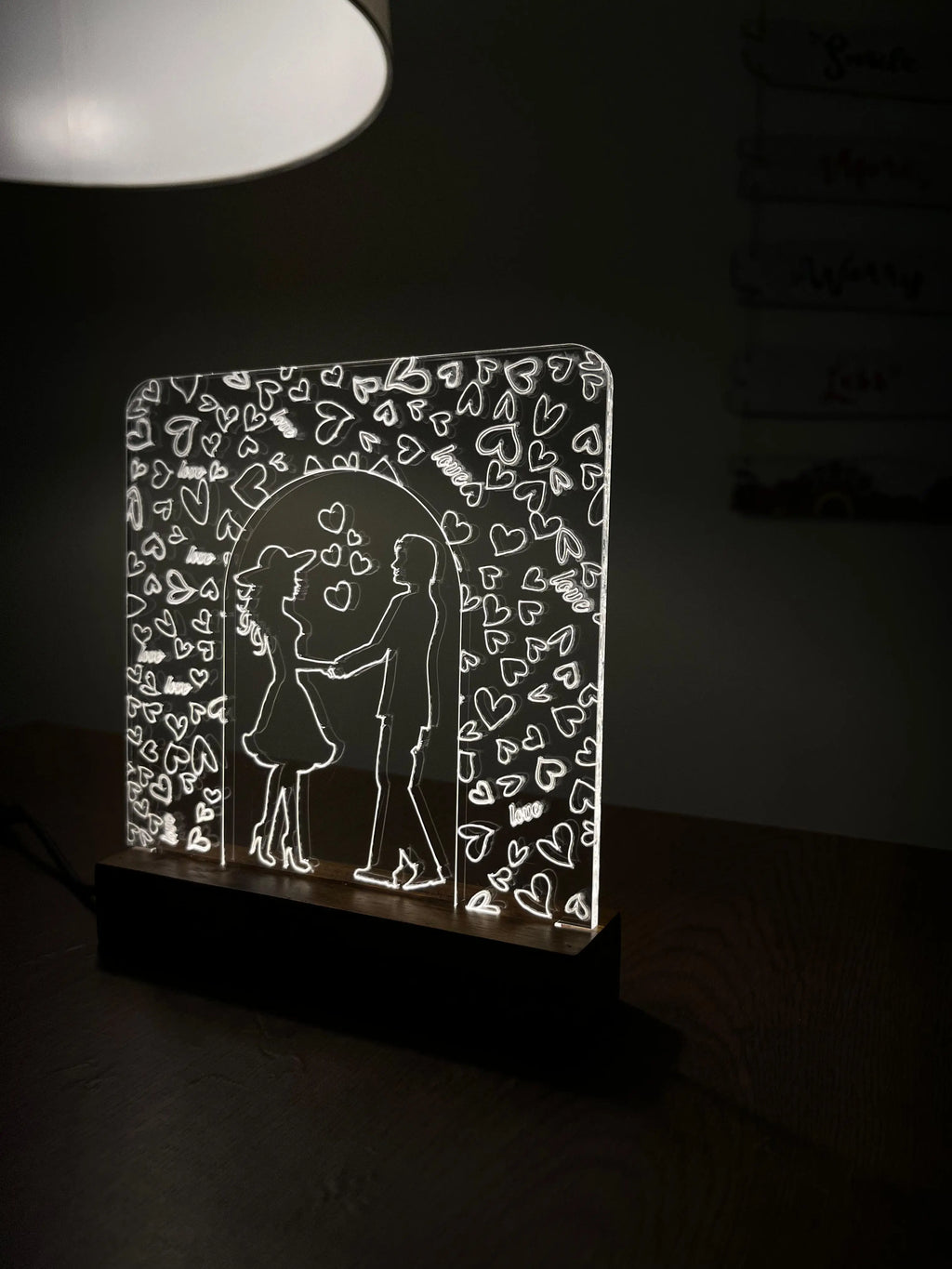 Couple Acrylic Night Lamp For Home/Bedroom/Gift (Copy) - Harshita Craft