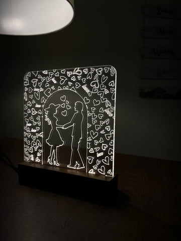 Couple Acrylic Night Lamp For Home/Bedroom/Gift (Copy)