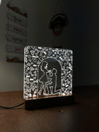 Couple Love Acrylic Night Lamp For Home/Bedroom/Gift - Harshita Craft