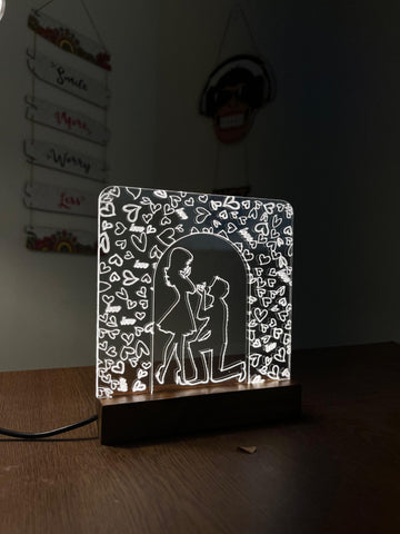 Couple Love Acrylic Night Lamp For Home/Bedroom/Gift
