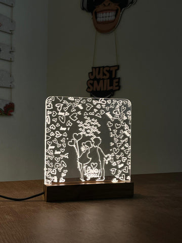 Love Couple acrylic 3D lamp Acrylic Night Lamp For Home/Bedroom/Gift