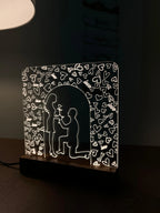 Couple Love Acrylic Night Lamp For Home/Bedroom/Gift - Harshita Craft