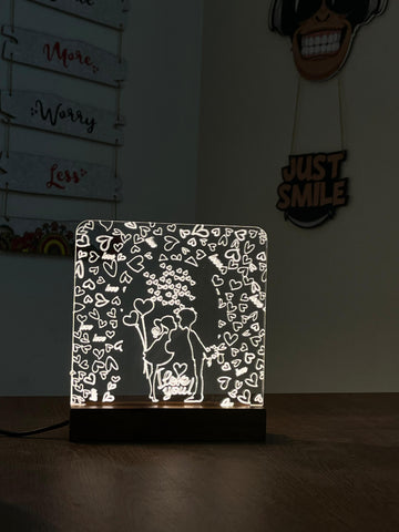 Love Couple acrylic 3D lamp Acrylic Night Lamp For Home/Bedroom/Gift