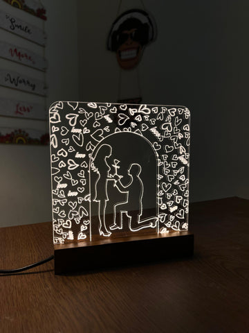 Couple Love Acrylic Night Lamp For Home/Bedroom/Gift