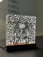 Love Couple acrylic 3D lamp Acrylic Night Lamp For Home/Bedroom/Gift - Harshita Craft