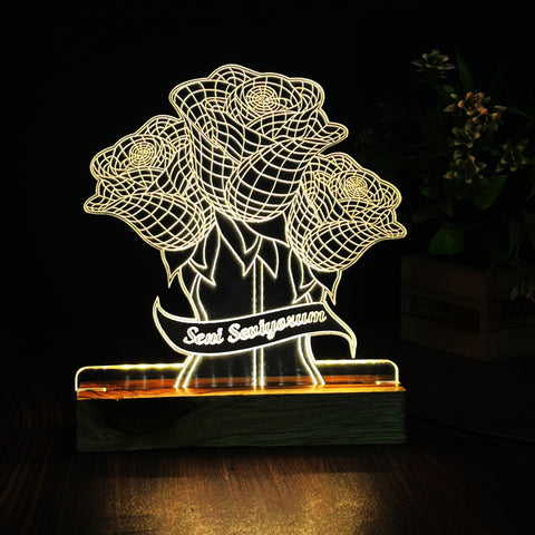 Gifts Personalized 3D Illusion LED Table Lamp Gift for Anniversary, Couples, Night Lamp