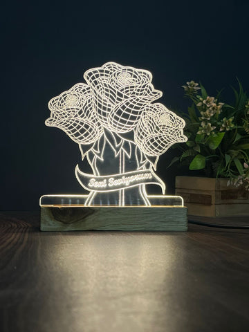 Gifts Personalized 3D Illusion LED Table Lamp Gift for Anniversary, Couples, Night Lamp