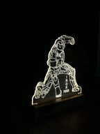 3D Illusion Iron Man Night Lamp – Acrylic LED Light with Wooden Base - Harshita Craft