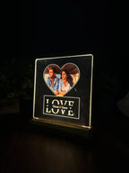 Custom photo night light, personalized Photo Gift, Couple Gift, Gift for Him, Photo Wedding Gift, acrylic lamp with custom photo and name - Harshita Craft