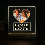 Custom photo night light, personalized Photo Gift, Couple Gift, Gift for Him, Photo Wedding Gift, acrylic lamp with custom photo and name - Harshita Craft