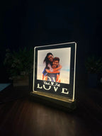 Custom couples photo plaque gift for boyfriend, Personalized cute couples gift, 1 year anniversary gifts for boyfriend and girlfirend - Harshita Craft