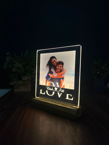 Custom couples photo plaque gift for boyfriend, Personalized cute couples gift, 1 year anniversary gifts for boyfriend and girlfirend